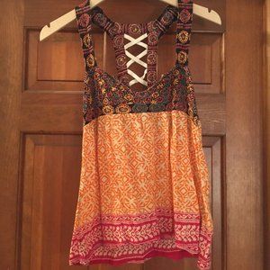 Boho embroidered tank top
